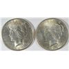 Image 1 : ( 2 ) VERY NICE AU PEACE SILVER DOLLARS: 1922-P AND 1923-S