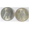 Image 2 : ( 2 ) VERY NICE AU PEACE SILVER DOLLARS: 1922-P AND 1923-S