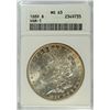 Image 1 : 1889  Morgan $  ANACS VAM-1 MS63 GRADED RIGHT  est $60-$65
