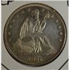 Image 2 : 1861 SEATED LIBERTY HALF DOLLAR BU CLEANED