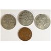 Image 2 : 4 PCS CANADA COINS (1922 ONE CENT, 2-1926 FIVE CENT, 1929 FIVE CENT)