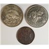 Image 2 : 3 PCS FOREIGN COINS (1808 EAST INDIA, 1947 PESO .500 FS, 1970 CANADA HALF