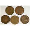 Image 2 : 5- DIFFERENT DATED INDIAN HEAD CENTS (1880, 1881, 1882, 1883, 1884) AG-VG