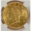 Image 2 : 1904 $20 GOLD NGC UNC, SAYS CLEANED, LOOKS ORIGINAL! GRADES MS63