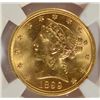Image 2 : 1899 $5 GOLD LIBERTY NGC MS64 BEAUTIFUL!
