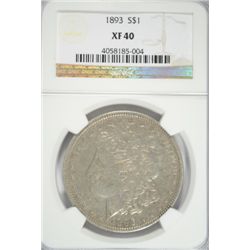 1893 MORGAN DOLLAR NGC XF40 NICE