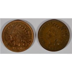 1886 INDIAN HEAD CENT VF/XF  & 1889 INDIAN HEAD CENT AU