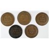 Image 2 : 5-DIFFERENT DATED INDIAN HEAD CENTS (1874, 1875, 1876, 1878, 1879) AG-GOOD