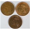 Image 1 : 1906 UNC, 1907 AU & 1908 UNC INDIAN HEAD CENTS