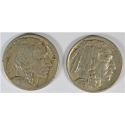 1921 VF & 1921-S VG BUFFALO NICKELS