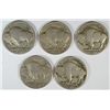 Image 2 : 5-DIFFERENT BUFFALO NICKELS (20-S, 21, 23, 23-S, 24-D)