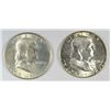 Image 1 : 1948-D & 1956 GEM, FRANKLIN HALF DOLLARS UNC