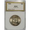 Image 1 : 1955 FRANKLIN HALF DOLLAR PCI MS65 FBL
