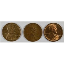 3-LINCOLN CENTS (1914,1915-D, 1917) VF, GOOD, AU