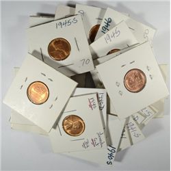 26-BU LINCOLN CENTS FROM THE 40'S (40,40-D,40-S,41,41-S,41-D,42-D,42-S,43,43-D