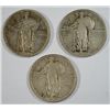 Image 1 : 1918PDS Standing Liberty quarters  VG/F all original color est $65-$70