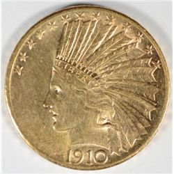 1910-S $10 GOLD INDIAN XF