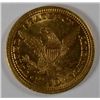 Image 2 : 1896 2 1/2 LIBERTY GOLD, SCARCE, MS62+, MINTAGE ONLY 19,202