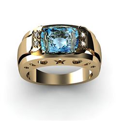 Genuine 4.05 ctw Topaz Ring 14k 4g,  RS 7
