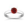 Image 1 : Genuine 1.06 ctw Ruby Solitaire Ring 14kt Gold-White