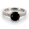 Image 1 : Genuine Black Diamond  2.94 ctw & Diamond Ring 14K