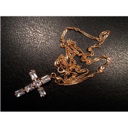 14KT GOLD FILLED CROSS NECKLACE