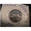 Image 1 : CANADA 2001 NICKEL ERROR DOUBLE STRUCK DATE