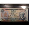 Image 1 : CANADA 1979 5 DOLLAR BILL