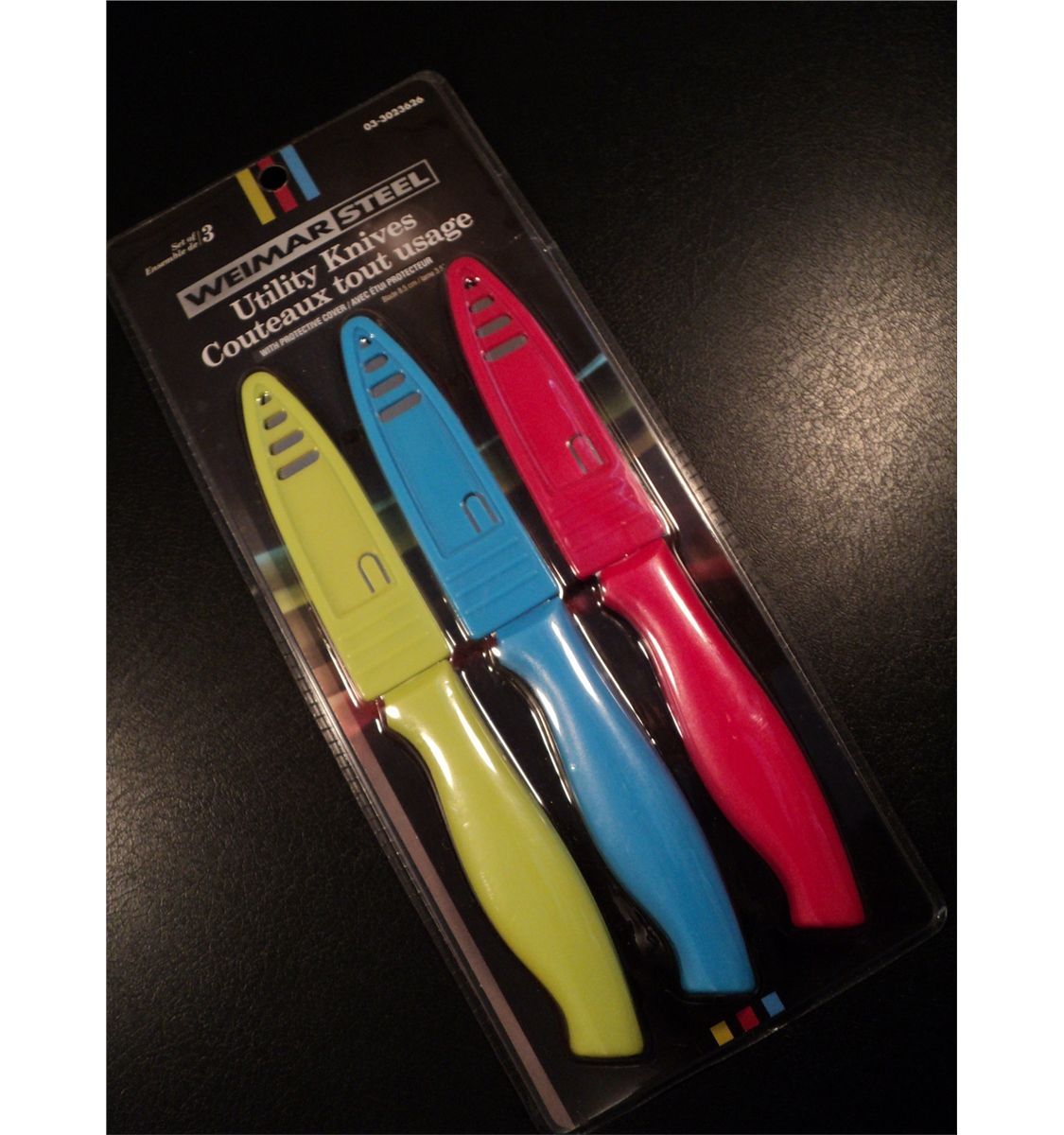 SET OF THREE WEIMAR STEEL UTILITY KNIVES