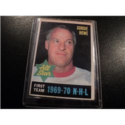 1969/1970  GORDIE HOWE FIRST TEAM COLLECTOR CARD