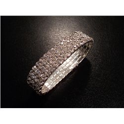 4 ROW SILVER PLATED BRACLET