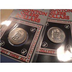 LIMITED EDITION DAVE HUNTER 1983 HOCKEY DOLLAR SOLD WITH LIMITED EDITION DAVE SEMENKO