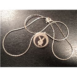 #2 SILVER PLATED PLAYBOY NECKLACE