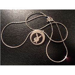 #2 SILVER PLATED PLAYBOY NECKLACE