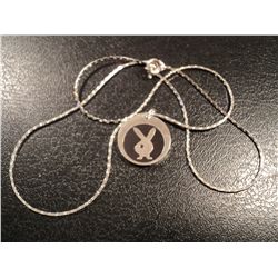 #2 SILVER PLATED PLAYBOY NECKLACE