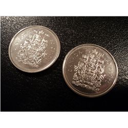 CANADA 2006/2007 50 CENT PIECES SOLD TOGETHER
