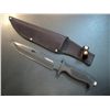 Image 1 : BLACK CARBON STEEL BLADE RUBBR HANDLE KNIFE WITH SHEATH