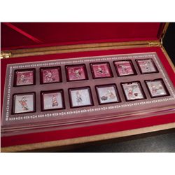 SILVER ELECTROPLATED YEAR OF THE RABBIT SET WITH DISPLAY AND GIFT BOX