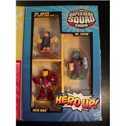 THE SUPER HERO SQUAD FIGURES - IRON MAN, DR DOOM, THE MAYOR