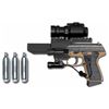 Image 1 : DAISY 15-SHOT CO2 BB REPEATER PISTOL WITH LIGHT, LASER SIGHT AND RED DOT SCOPE