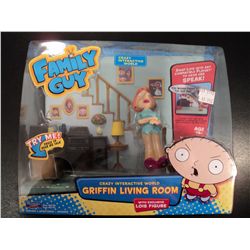 FAMILY GUY INTERACTIVE GRIFFIN LIVING ROOM WITH LOIS FIGURE