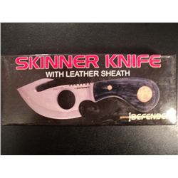 SKINNER KNIFE WITH LEATHER SHEATH