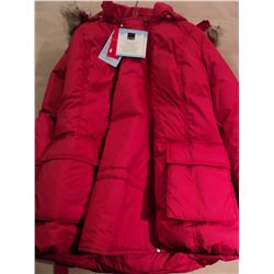 THE M COAT RED MATURNITY JACKET SIZE MEDIUM