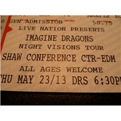 TWO TICKETS TO IMAGINE DRAGONS AT SHAW CONFERENCE CENTER THURSDAY MAY 23