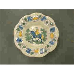 18th CENT. DUTCH DELFT CHARGER PAINTED IN BLU...