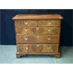 18th. CENT. 2 OVER 3 MAHOGANY CASED CHEST OF...