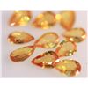 Image 1 : 4.26 CTW LIGHT ORANGE SAPPHIRE PEARSHAPE 4X6mm