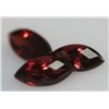 Image 1 : 4.75 CTW MARQUISE CHECKERED BOARD GARNET 5X10MM (3)