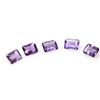 Image 1 : Natural 6.08ctw Amethyst Emerald Cut 6x8 (5) Stone