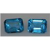 Image 1 : 5.78 CTW BLUE TOPAZ EMERALD CUT 7X9MM (2)